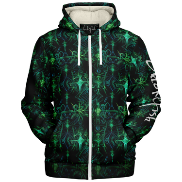 Chokefish™ Microfleece Zip-Up Hoodie Cannabis-002-2